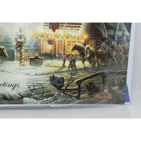 Christmas Greetings Terry Redlin Detailed Art Decorative Greeting Card - Picture 5 of 9